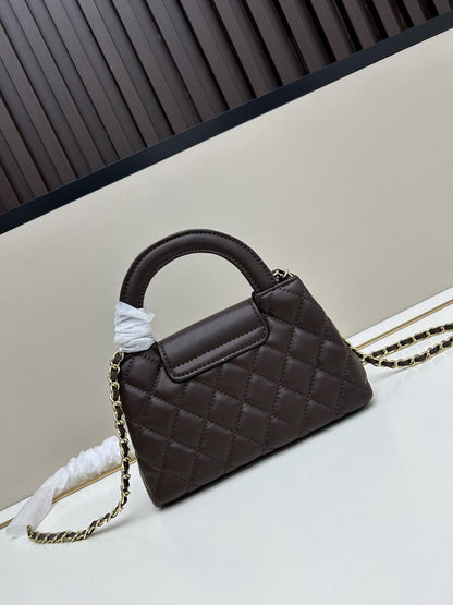 Chocolate Leather Mini Bag