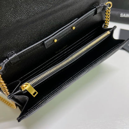 Quilted Leather Wallet on Chain